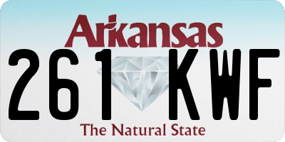 AR license plate 261KWF