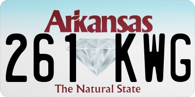 AR license plate 261KWG