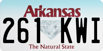 AR license plate 261KWI