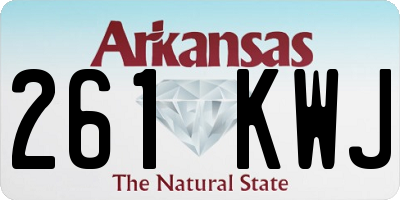 AR license plate 261KWJ