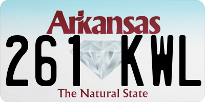 AR license plate 261KWL