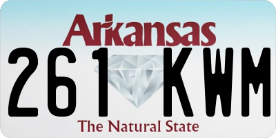 AR license plate 261KWM