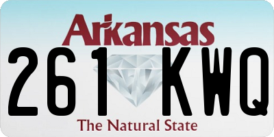 AR license plate 261KWQ
