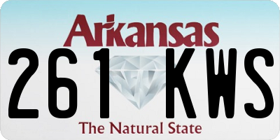 AR license plate 261KWS