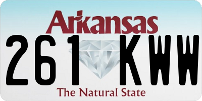 AR license plate 261KWW