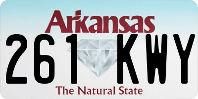 AR license plate 261KWY