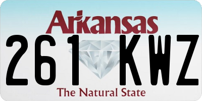 AR license plate 261KWZ