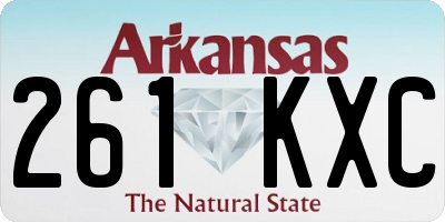 AR license plate 261KXC