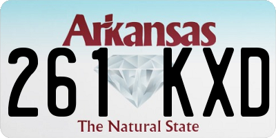 AR license plate 261KXD