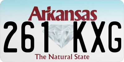 AR license plate 261KXG