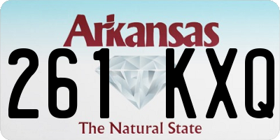 AR license plate 261KXQ
