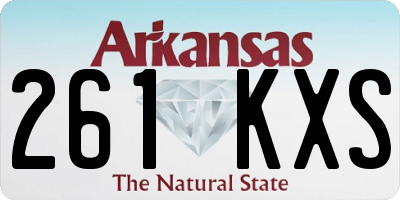 AR license plate 261KXS