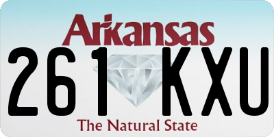 AR license plate 261KXU