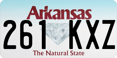 AR license plate 261KXZ