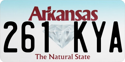 AR license plate 261KYA