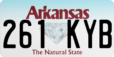 AR license plate 261KYB