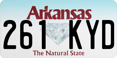 AR license plate 261KYD