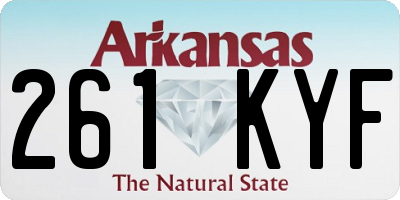 AR license plate 261KYF