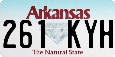 AR license plate 261KYH