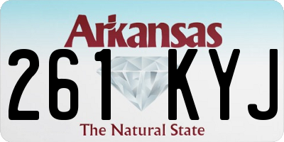 AR license plate 261KYJ