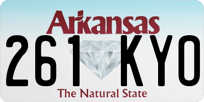 AR license plate 261KYO