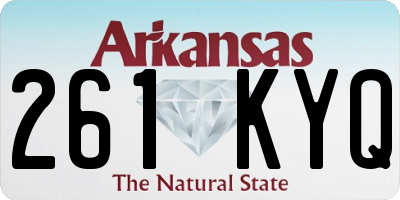 AR license plate 261KYQ