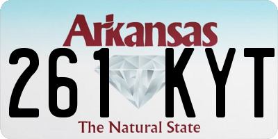AR license plate 261KYT