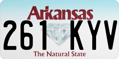 AR license plate 261KYV