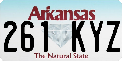 AR license plate 261KYZ