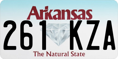 AR license plate 261KZA