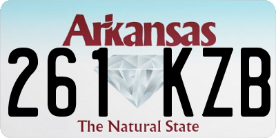 AR license plate 261KZB