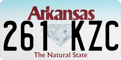 AR license plate 261KZC