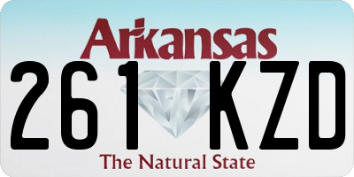 AR license plate 261KZD