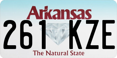 AR license plate 261KZE