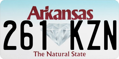 AR license plate 261KZN