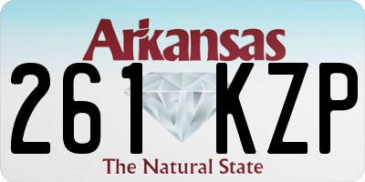 AR license plate 261KZP