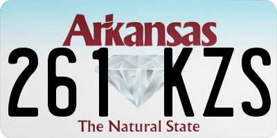 AR license plate 261KZS