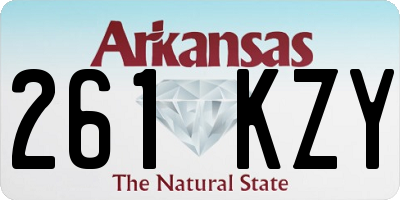 AR license plate 261KZY
