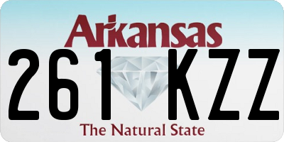 AR license plate 261KZZ