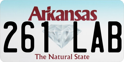 AR license plate 261LAB