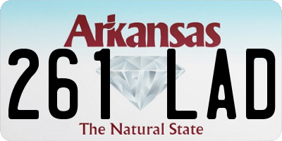AR license plate 261LAD