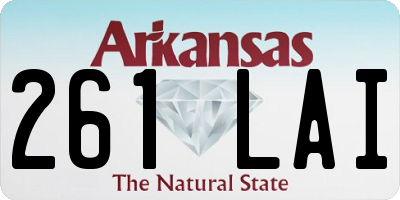 AR license plate 261LAI