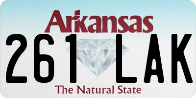 AR license plate 261LAK