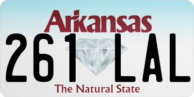 AR license plate 261LAL