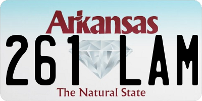 AR license plate 261LAM
