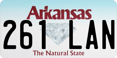 AR license plate 261LAN