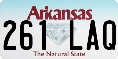AR license plate 261LAQ