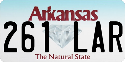AR license plate 261LAR