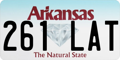 AR license plate 261LAT