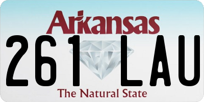 AR license plate 261LAU